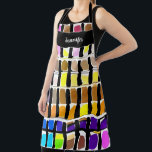 Tablier Nom monographique motif de l'artiste aquarelle mod<br><div class="desc">Artiste aquarelle moderne motif nom monogramme Apron. Ajoutez votre propre nom pour personnaliser.</div>