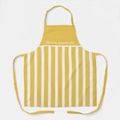 Tablier Nom Personnalisable Jaune d'été (Recto)