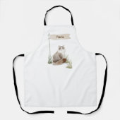 Tablier Nom personnalisé Animal de chat de Sibérie (Recto)