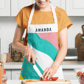 Tablier Nom personnalisé Artiste Abstrait coloré