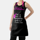 Tablier Nom personnalisé Awesome Girfriend GF Black Chef B (Insitu)