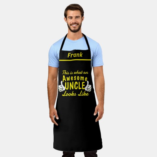 Tablier Nom Personnalisé Awesome Oncle Aprons, Personnalis (Porté)