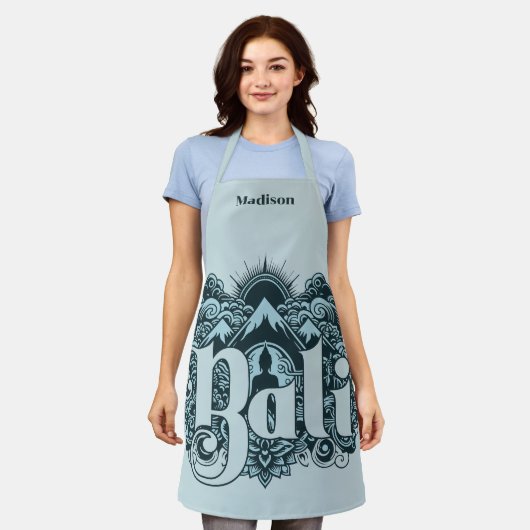 Tablier Nom personnalisé Bali (Porté)