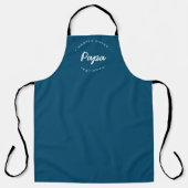 Tablier Nom personnalisé bleu Année Master Baker Papa Apro (Recto)
