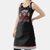 Tablier NOM PERSONNALISÉ Casque de pompier Secourt d'incen (Insitu)