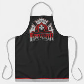 Tablier NOM PERSONNALISÉ Casque de pompier Secourt d'incen (Recto)