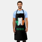 Tablier Nom personnalisé Celtic Irlande Shamrock Drapeau i (Porté)