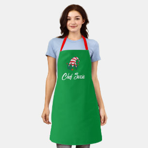 Tablier Nom personnalisé Chef Casquette de Noël personnali