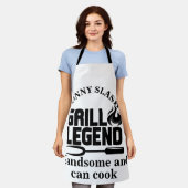 Tablier Nom personnalisé Chef légende grill (Porté)