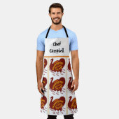 Tablier Nom personnalisé Chef Thanksgiving Famille Dîner (Porté)