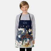 Tablier Nom personnalisé Christian Christmas Kids (Porté)