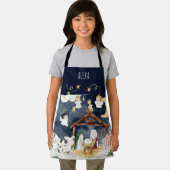 Tablier Nom personnalisé Christian Christmas Kids (Insitu)