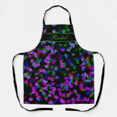 Tablier Nom personnalisé Colorful Glow Abstrait Motif élég (Recto)