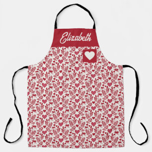 Tablier Nom personnalisé Cupids & Coeurs