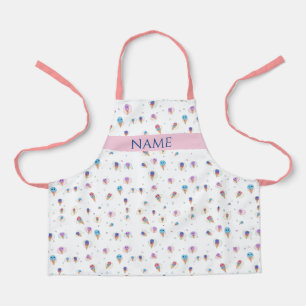 Tablier Nom personnalisé - Cute Ice Cream Motif Kids