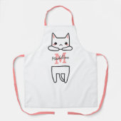 Tablier Nom personnalisé Cute Kitten (Recto)