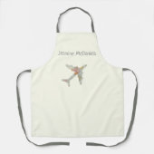 Tablier Nom personnalisé de la carte du monde d'avion (Recto)