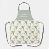 Tablier Nom personnalisé de la carte du monde d'avion (Recto)