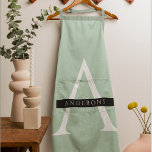 Tablier Nom personnalisé de la menthe pastel minimaliste<br><div class="desc">Nom personnalisé de la menthe pastel minimaliste</div>