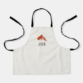 Tablier Nom personnalisé de l'écrevisse à coque rouge (Recto)