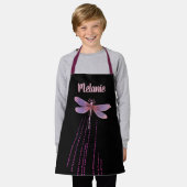 Tablier Nom personnalisé de libellule violette Apron (Porté)