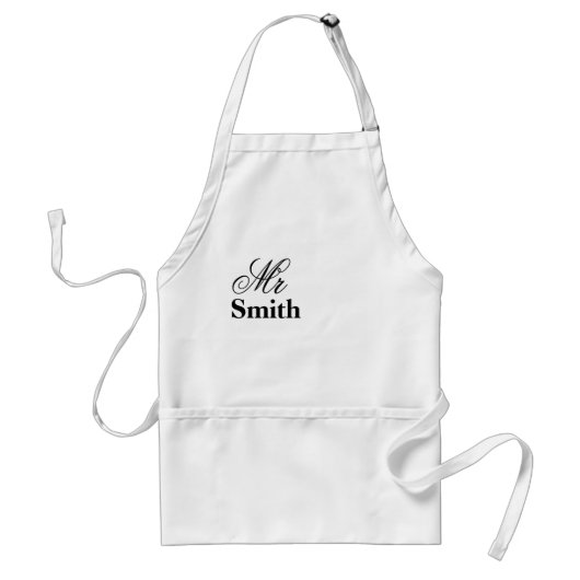Tablier Nom personnalisé de M. Smith (Devant)