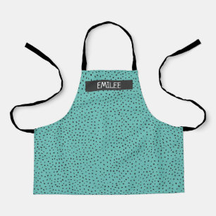 Tablier Nom personnalisé Doodle Dots Tout-Sur-Imprimer Tab