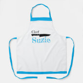 Tablier Nom Personnalisé Du Chef Mens Femme (Recto)