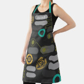 Tablier Nom personnalisé et Arrière - plan Tech Circuitry  (Insitu)