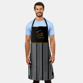 Tablier Nom personnalisé et barbecue barbecue d'anniversai (Porté)