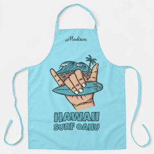 Tablier Nom personnalisé et surf Shaka de localisation