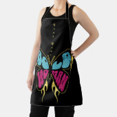 Tablier Nom personnalisé Femme audacieuse Papillon rustiqu (Insitu)