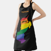 Tablier Nom personnalisé Gay Unicorn (Insitu)