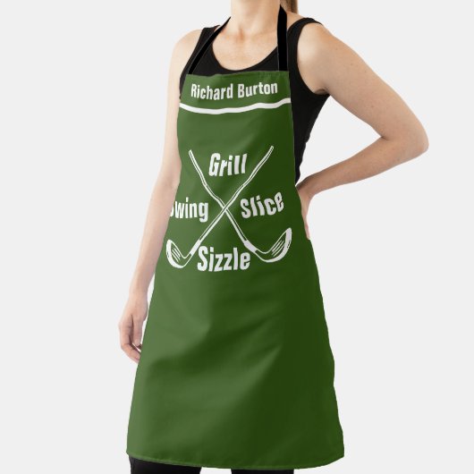 Tablier Nom personnalisé Golf Apron : Funny Golfer Chef (Insitu)
