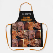 Tablier Nom personnalisé Grill Master Barbecue Viande-Barb (Recto)