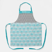 Tablier Nom personnalisé Hanoukka Menorah Star Holiday (Recto)