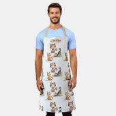 Tablier Nom personnalisé Happy Cats the Lady Apron (Porté)