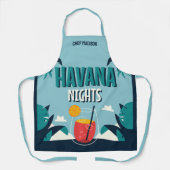 Tablier Nom personnalisé "Havana Nights" (Recto)