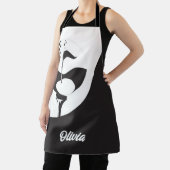 Tablier Nom personnalisé Hello Black and White Golf (Insitu)