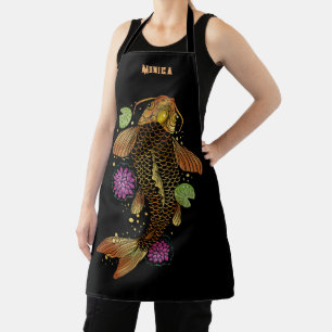 Tablier Nom personnalisé Koi Fish