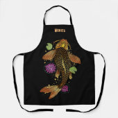 Tablier Nom personnalisé Koi Fish (Recto)