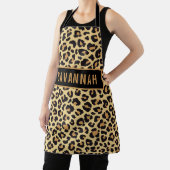 Tablier Nom personnalisé Leopard Poster de animal Motif cl (Insitu)