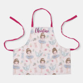 Tablier Nom personnalisé Ma douce Ballerina (Recto)