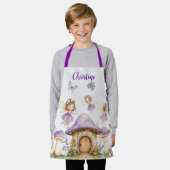 Tablier Nom personnalisé Magie Fées Purple Garden (Porté)