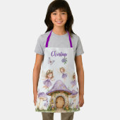 Tablier Nom personnalisé Magie Fées Purple Garden (Insitu)