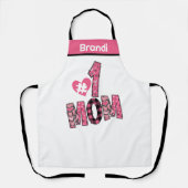 Tablier Nom personnalisé Maman Numéro un Chef Baker Cadeau (Recto)