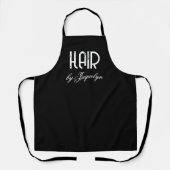 Tablier Nom personnalisé moderne noir coiffeur Apron (Recto)