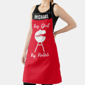 Tablier Nom personnalisé "Mon Grill Mes Règles" Citations  (Insitu)