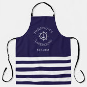 Tablier Nom personnalisé nautique de la marine (Recto)