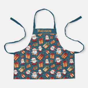 Tablier Nom personnalisé Noël Père Noël
